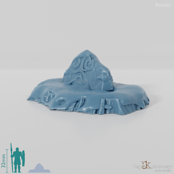 Schneebedeckte Keltensteine