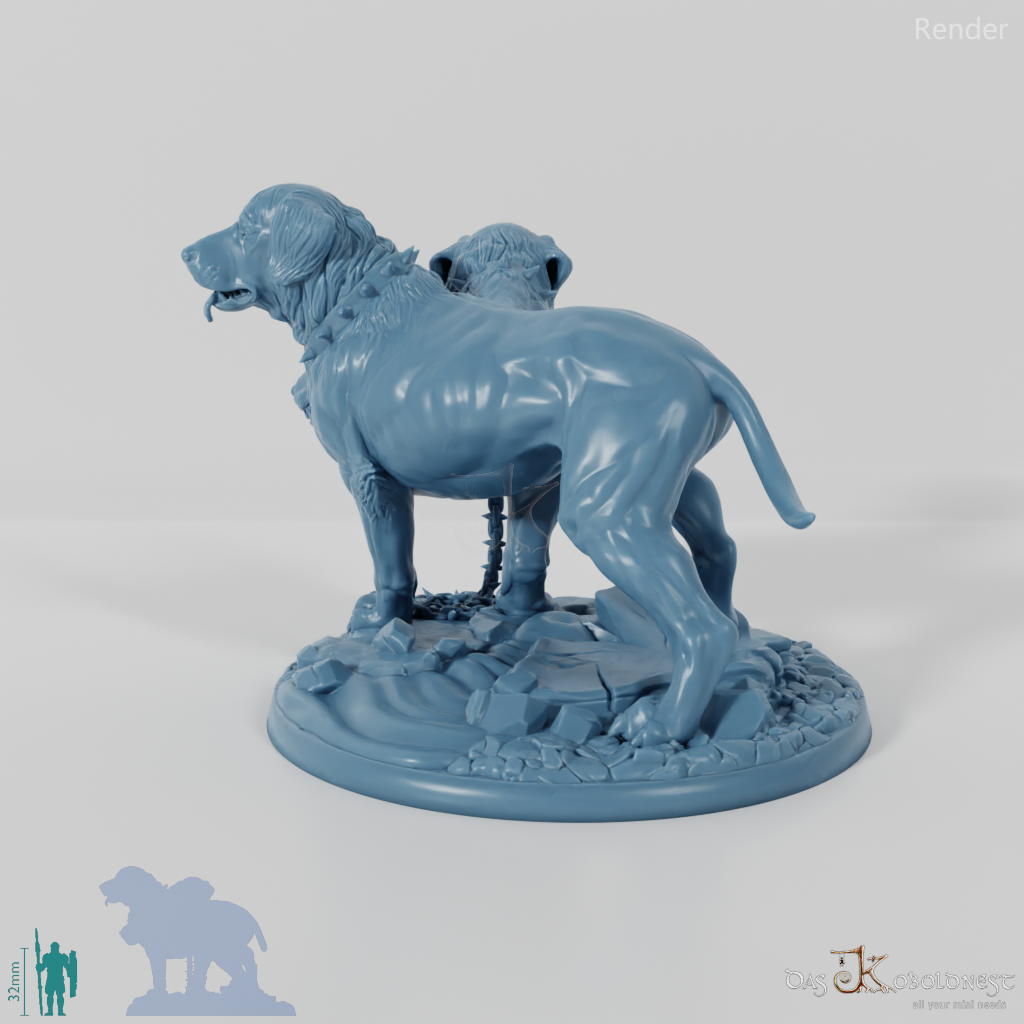 Figurine Cerberus Bleu Doré Warcraft - Jouet Action Résine, Mâchoire Mobile, Cadeau Enfant Collection - 5