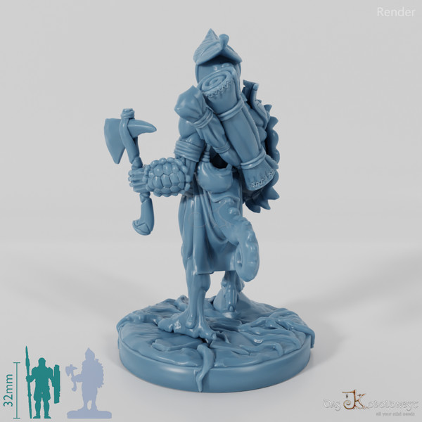 Xuchatla, Lizardfolk Rogue with Ax (Pose 1)
