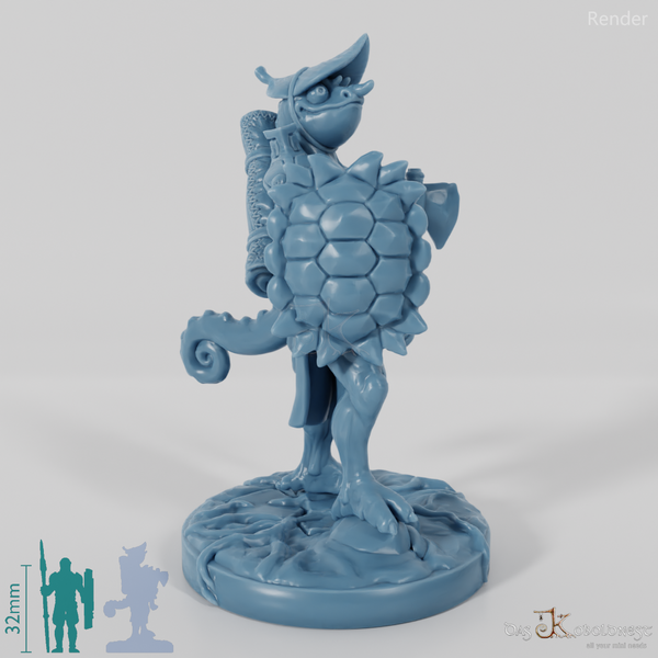 Xuchatla, Lizardfolk Rogue with Ax (Pose 1)