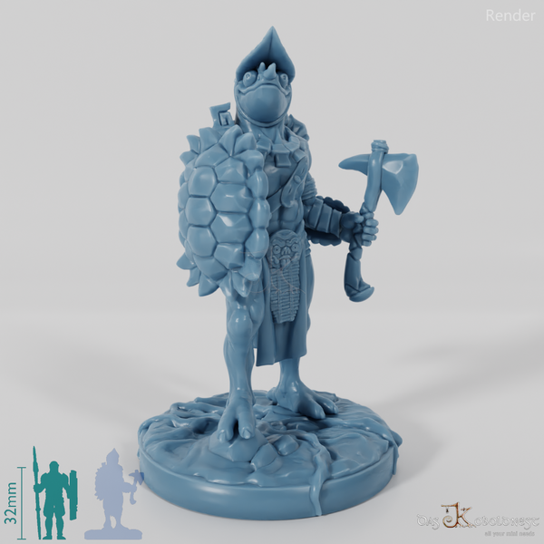 Xuchatla, Lizardfolk Rogue with Ax (Pose 1)