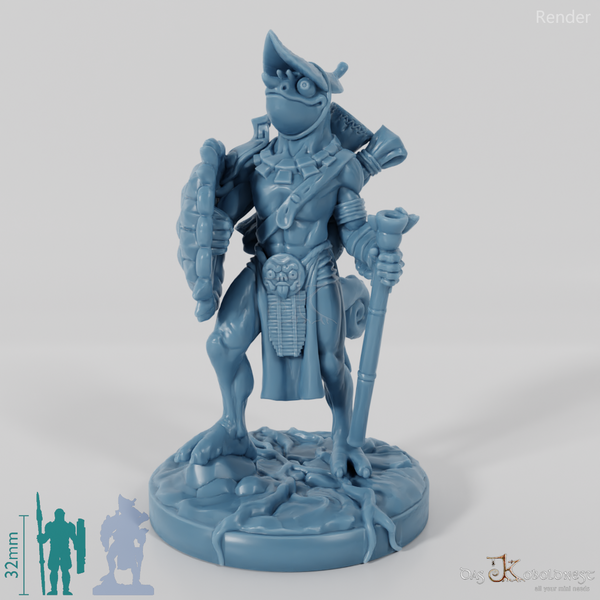 Xuchatla, Lizardfolk Rogue with Blowpipe (Pose 1)