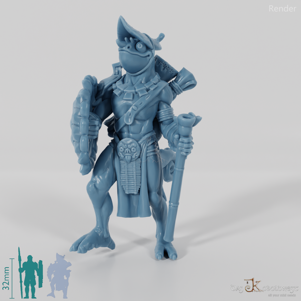 Xuchatla, Lizardfolk Rogue with Blowpipe (Pose 1)