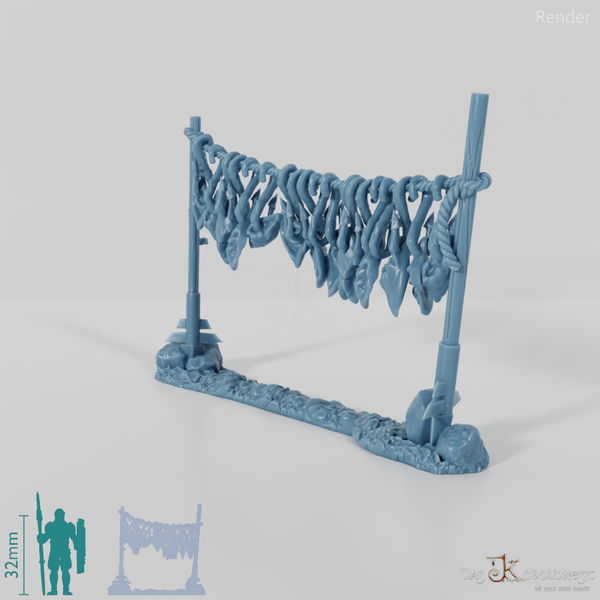 Clothesline with orc ears