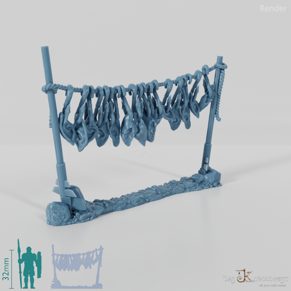 Clothesline with orc ears