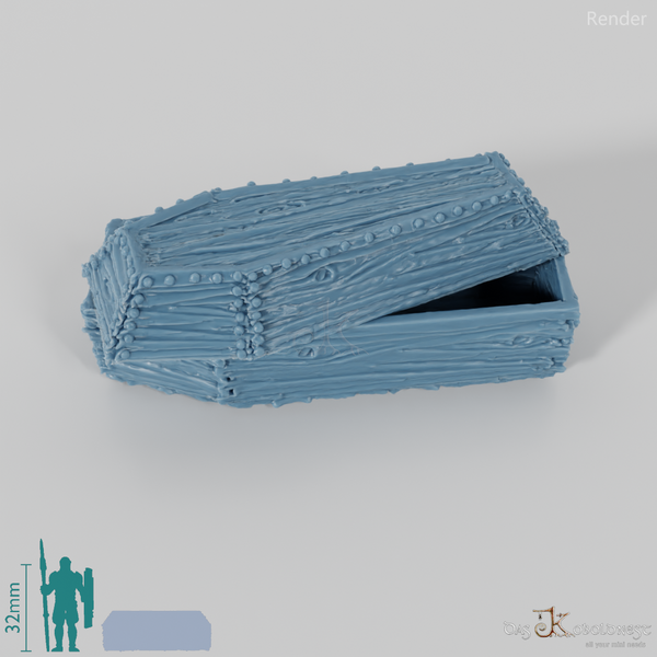 Coffin - Rough wooden coffin A1