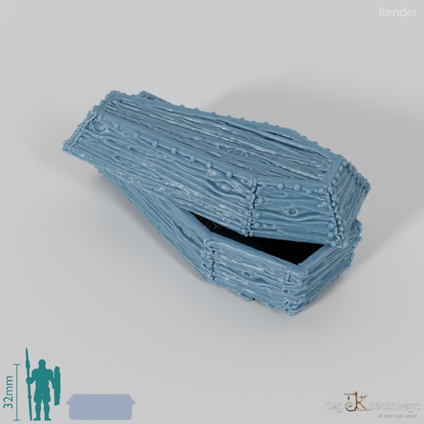 Coffin - Rough wooden coffin A1