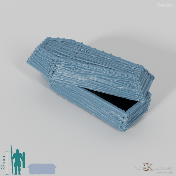 Coffin - Rough wooden coffin A1