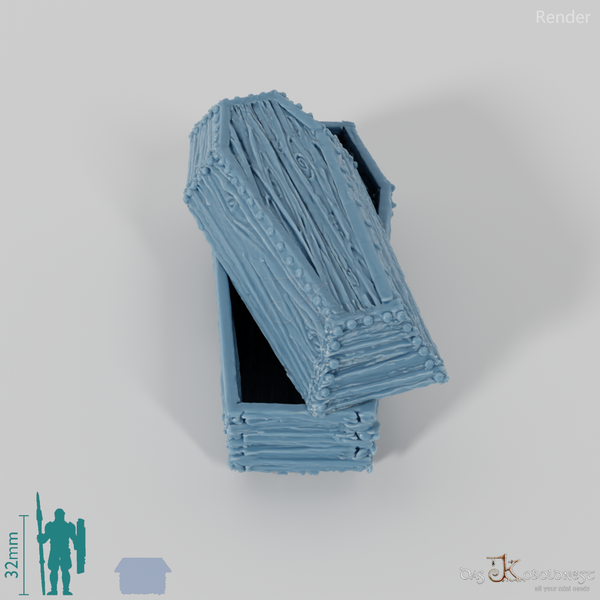 Coffin - Rough wooden coffin A1