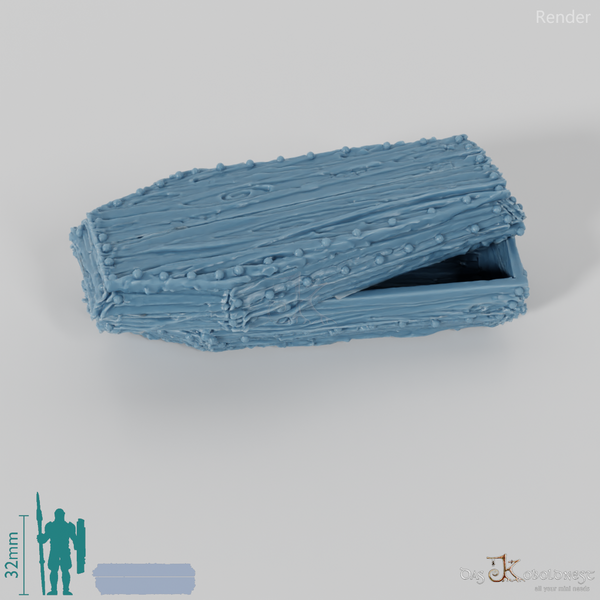 Coffin - Rough wooden coffin A0