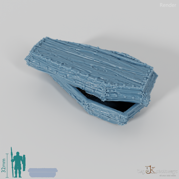 Coffin - Rough wooden coffin A0