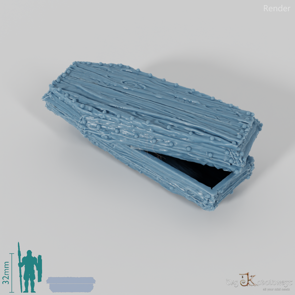 Coffin - Rough wooden coffin A0