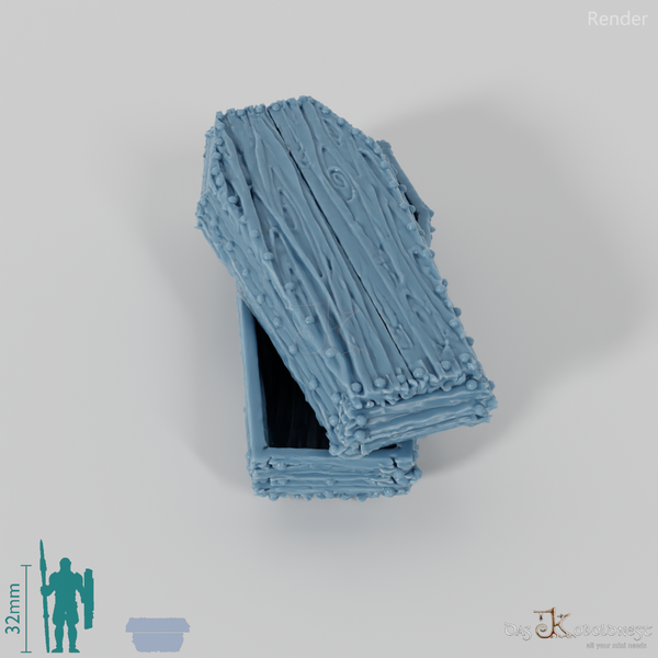 Coffin - Rough wooden coffin A0