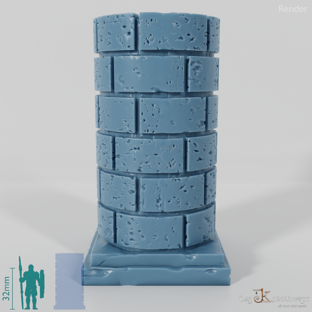 Column - Brick Column Round 02