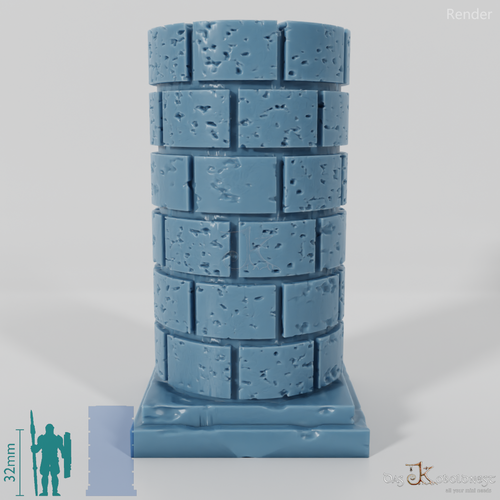 Column - Brick Column Round 02