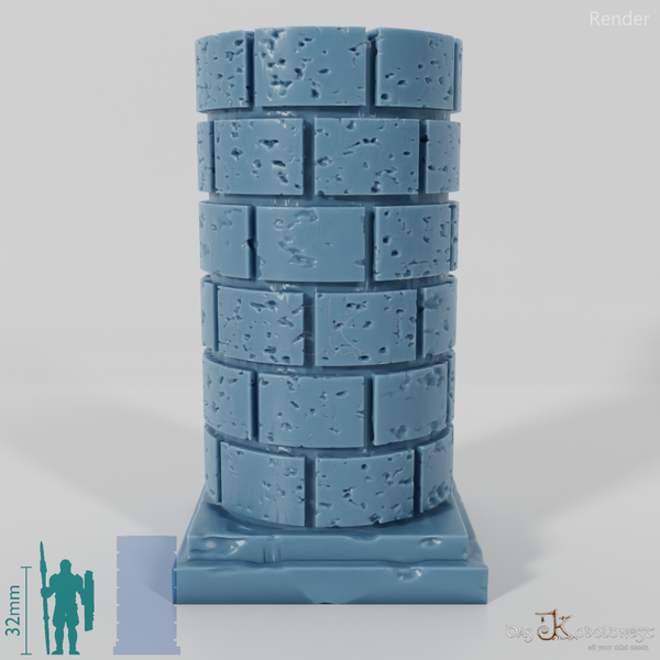 Säule - Gemauerte Säule Rund 02