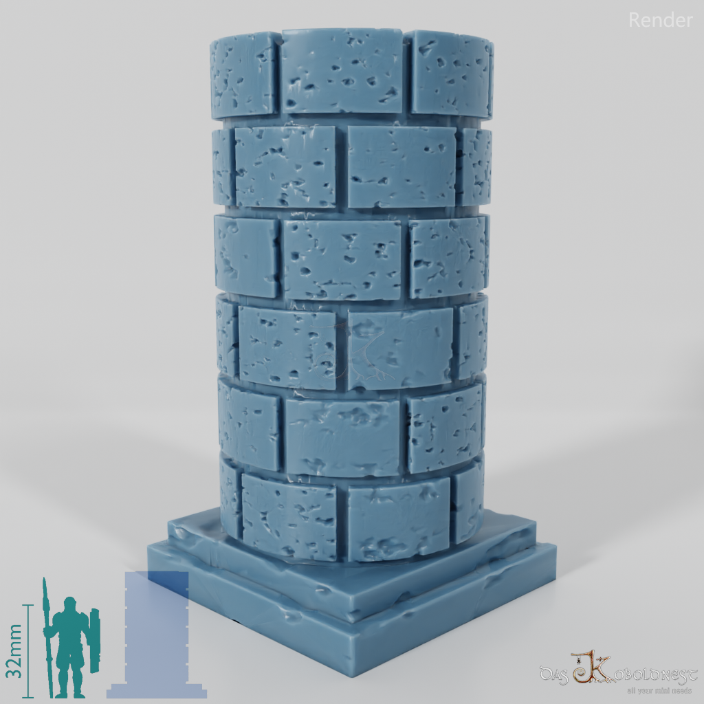 Column - Brick Column Round 02