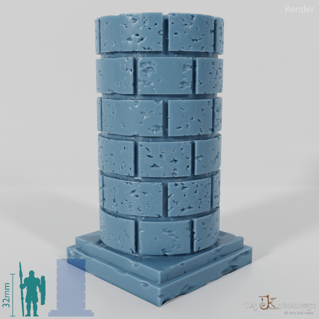 Column - Brick Column Round 02