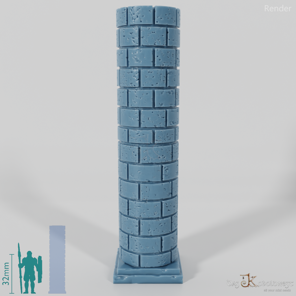 Column - Brick Column Round 03