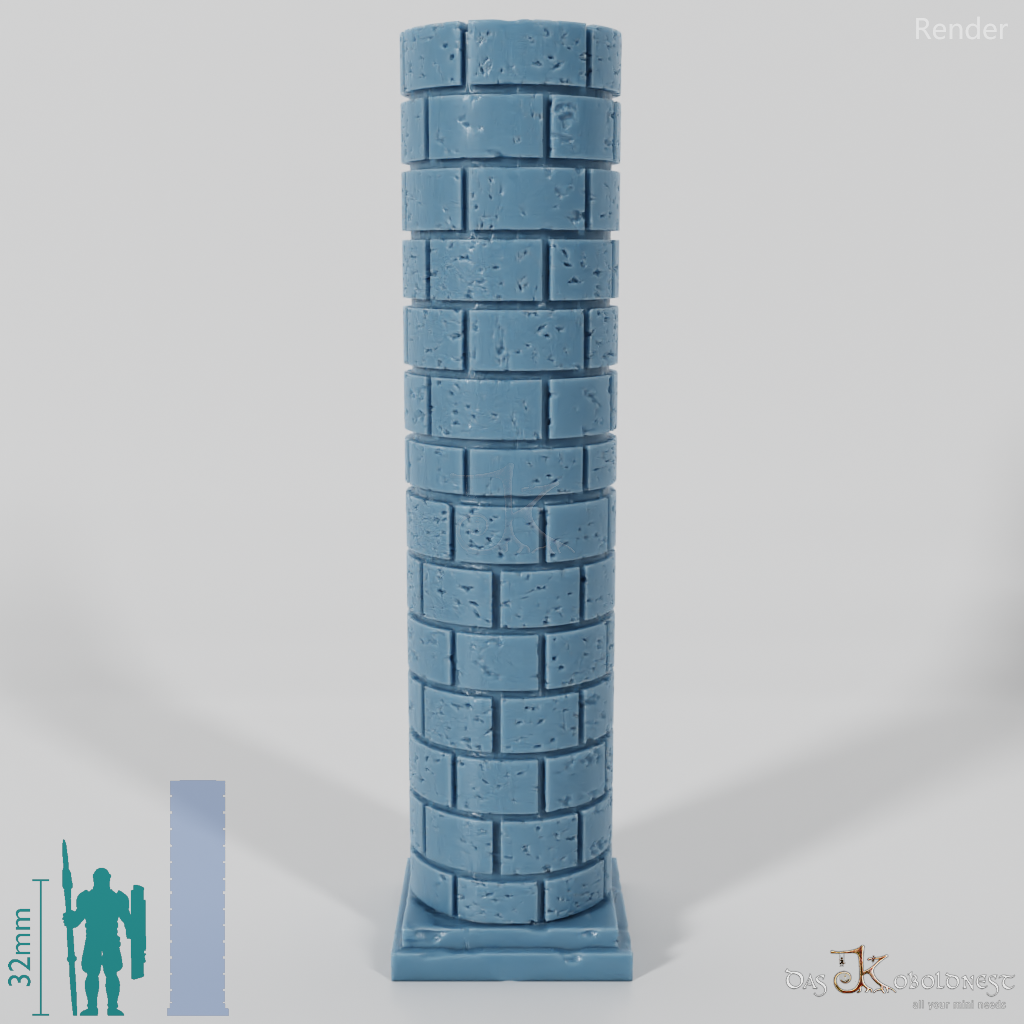 Column - Brick Column Round 03