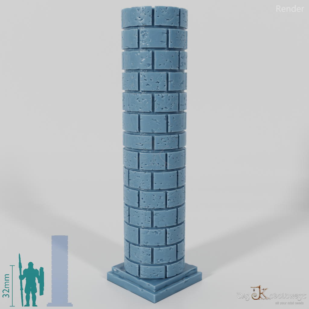 Column - Brick Column Round 03