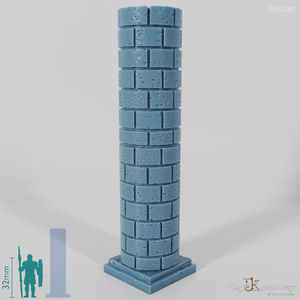 Säule - Gemauerte Säule Rund 03