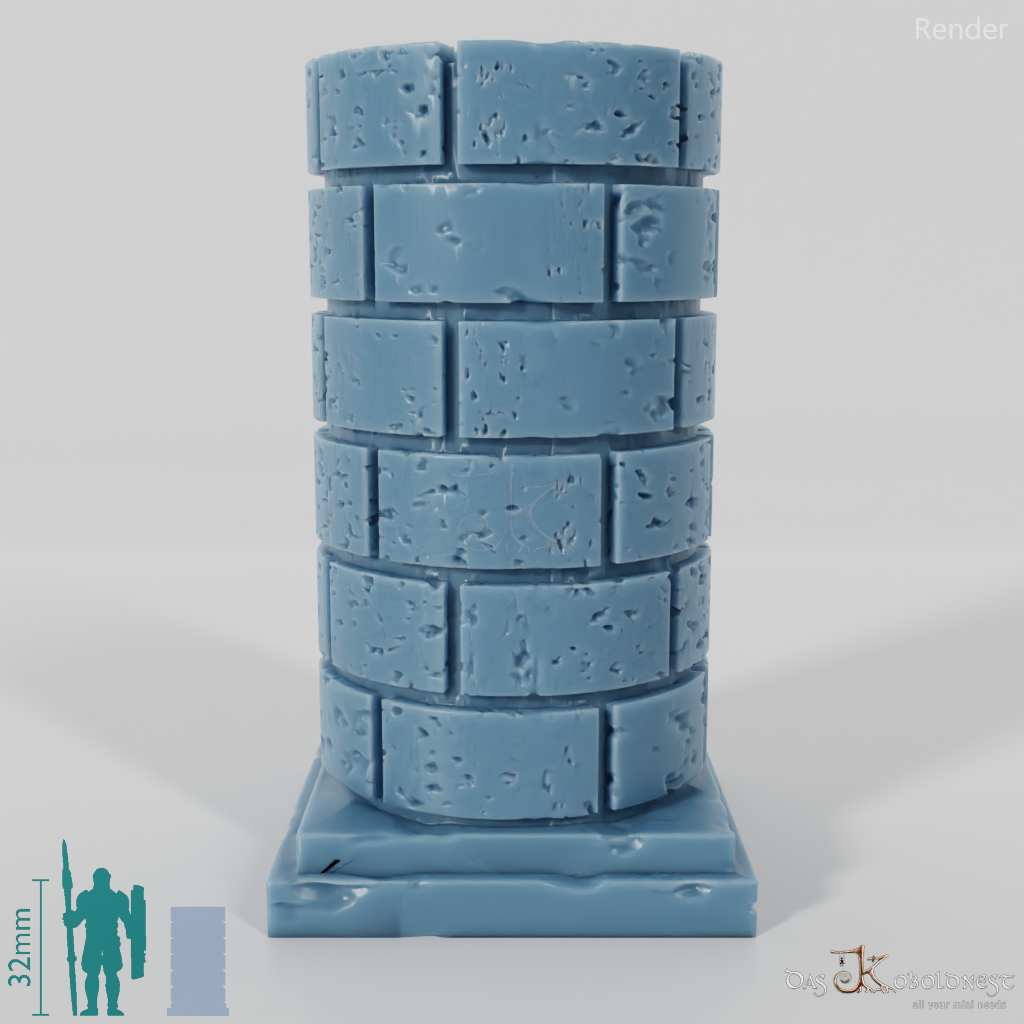 Column - Brick Column Round 04