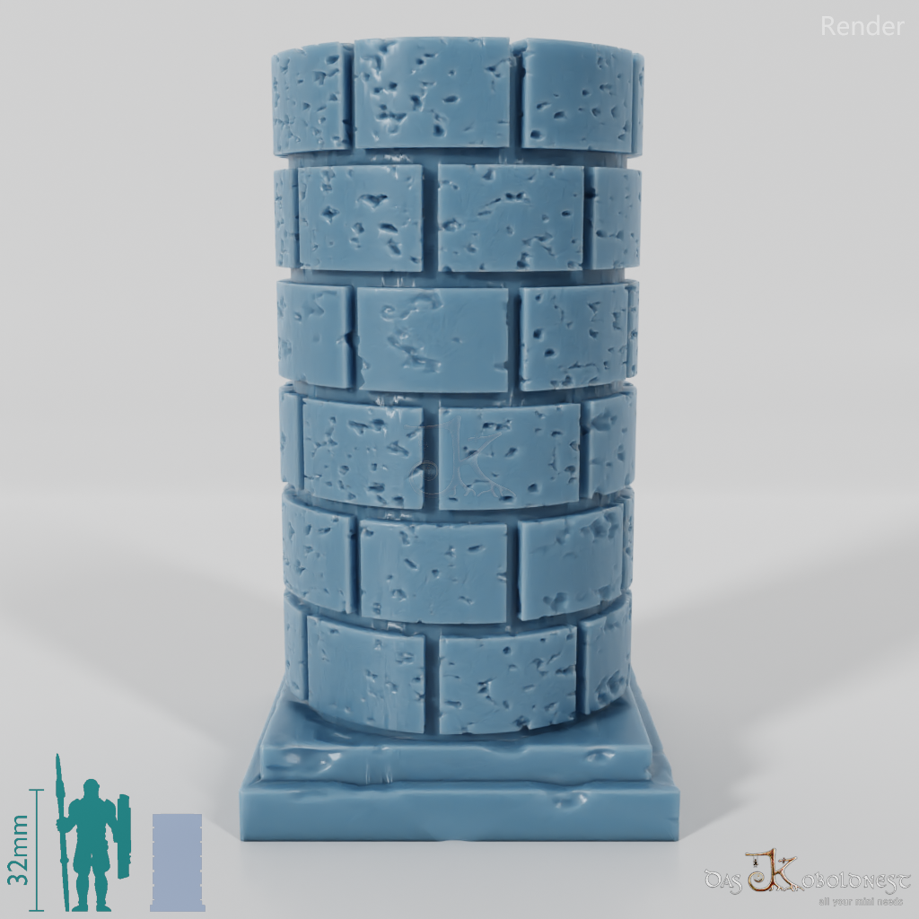 Column - Brick Column Round 04