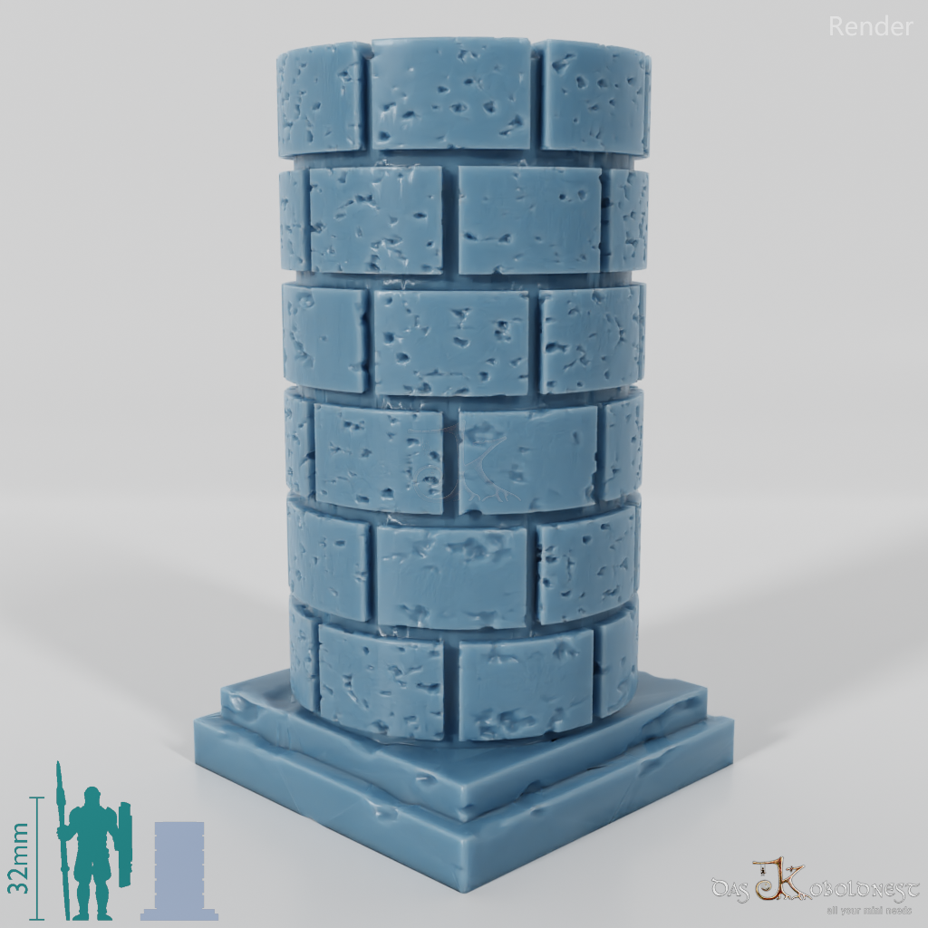 Column - Brick Column Round 04