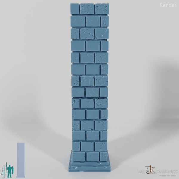 Säule - Gemauerte Säule Eckig 01