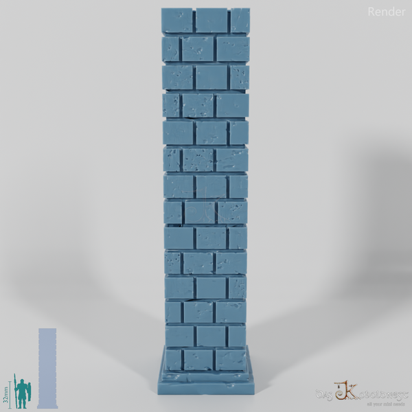 Säule - Gemauerte Säule Eckig 01