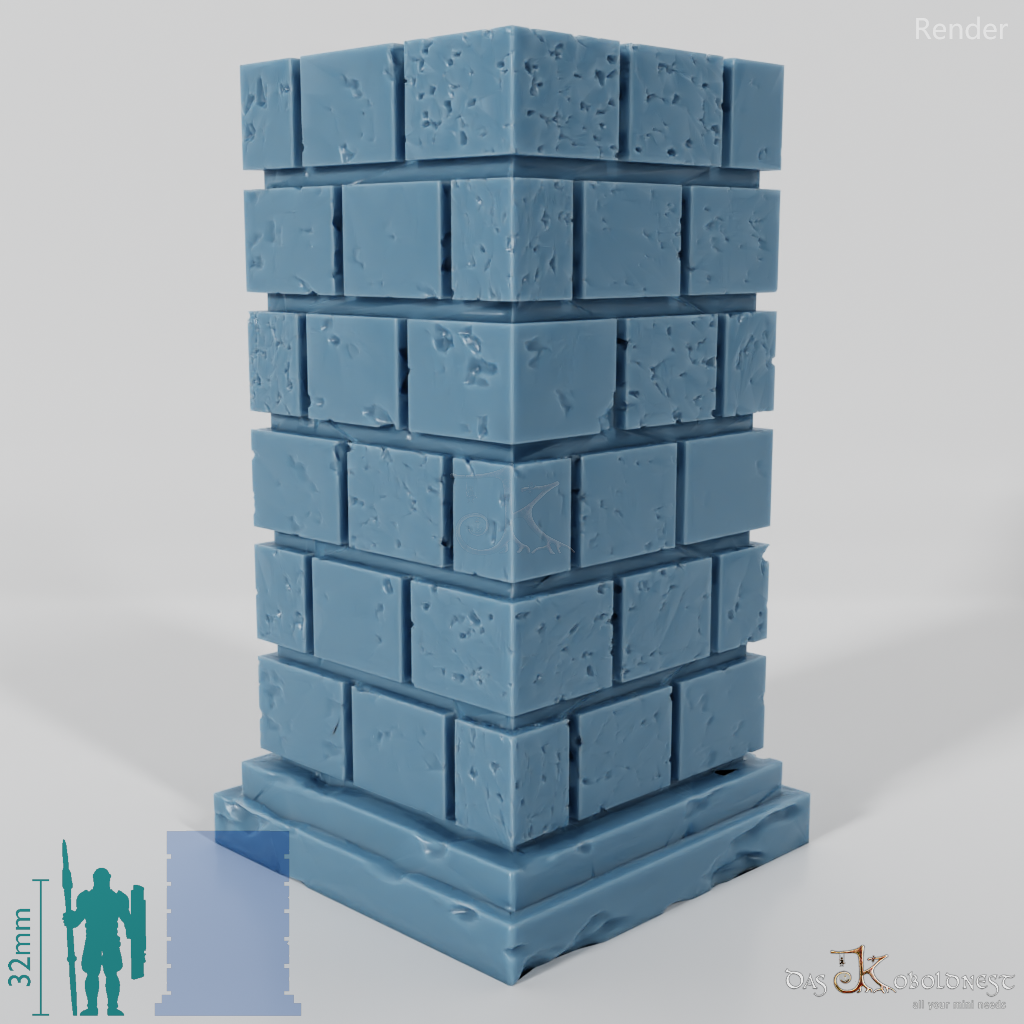 Column - Brick Column Square 02