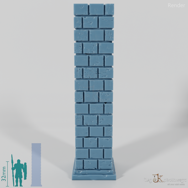 Säule - Gemauerte Säule Eckig 03