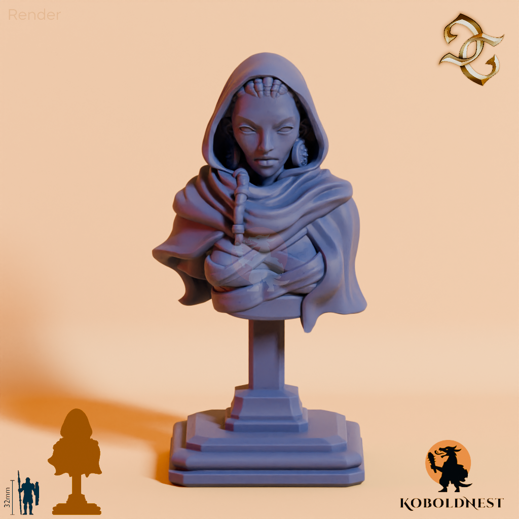 Büste - Cora Wingate, Wüstenschamanin