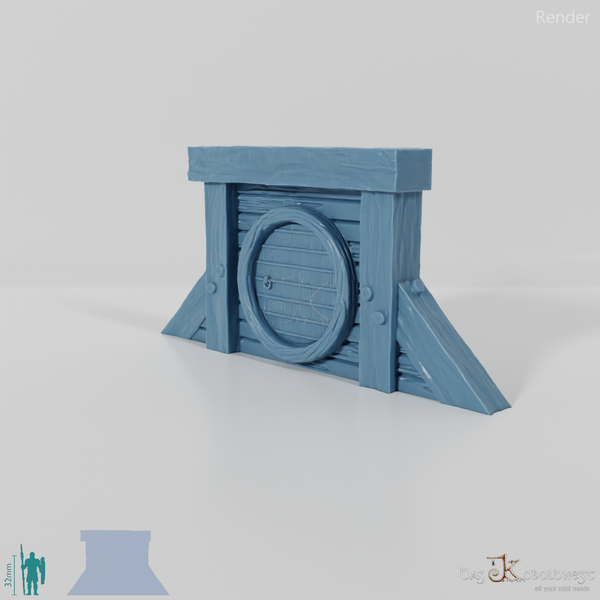 Halfling cave facade - cowboy side door