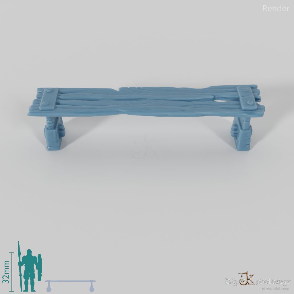 Bench - Simple wooden bench B