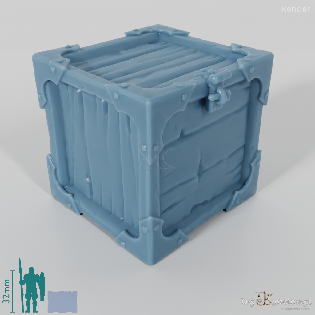 Crate - transport box with metal corners