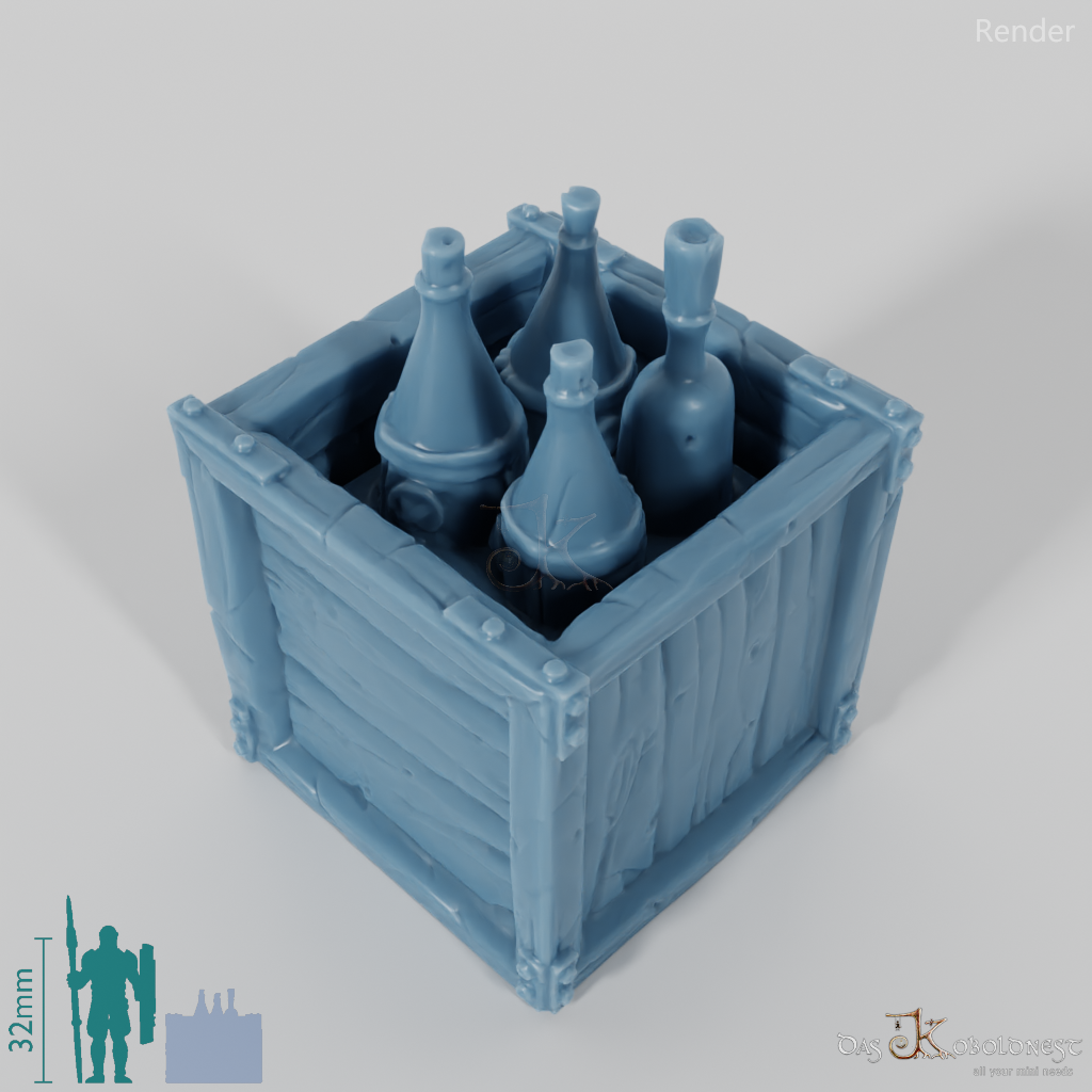 Crate - transport crate with bottles 01