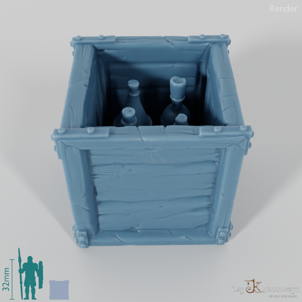 Crate - transport crate with bottles 02