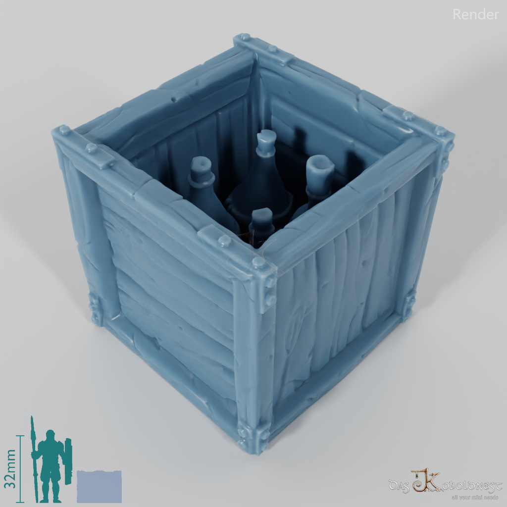 Crate - transport crate with bottles 02