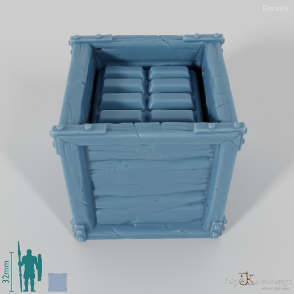 Crate - transport box with gold bars