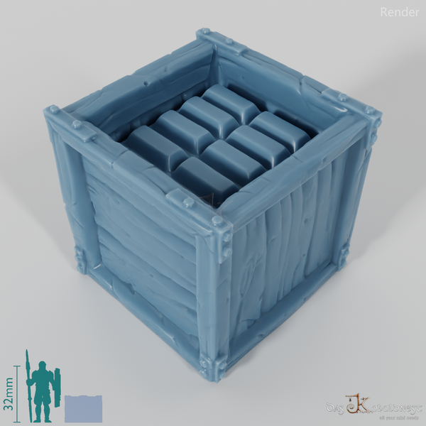 Crate - transport box with gold bars