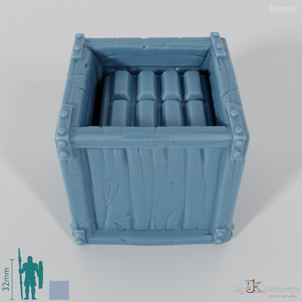 Crate - transport box with gold bars