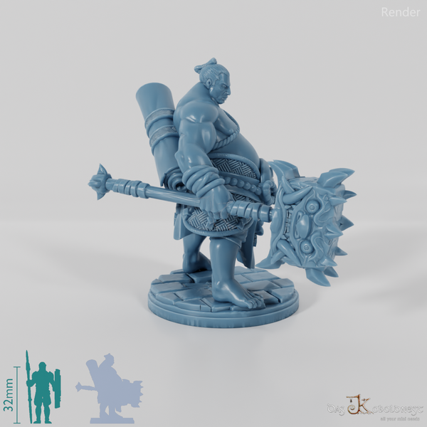 Takuma, Sumo-Kämpfer mit Hammer