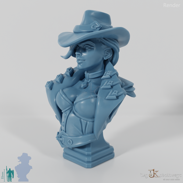 Bust - Dana, vampire hunter with hat