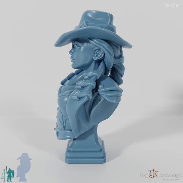 Bust - Dana, vampire hunter with hat