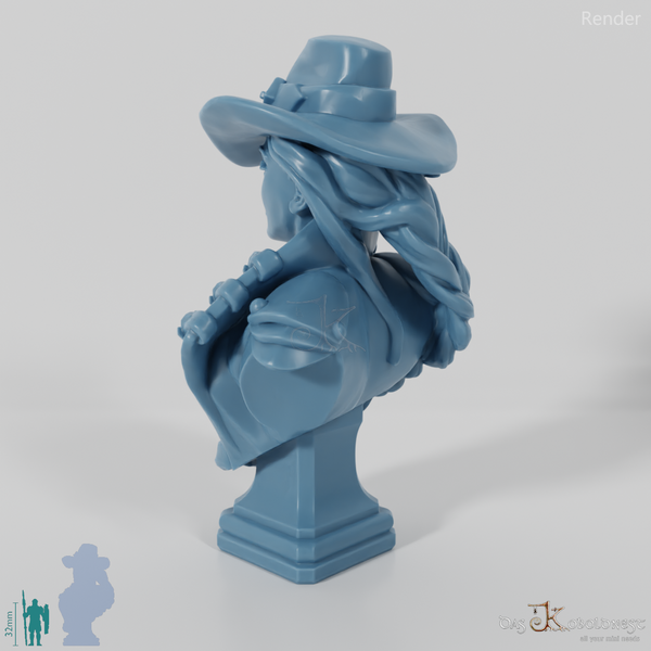 Bust - Dana, vampire hunter with hat