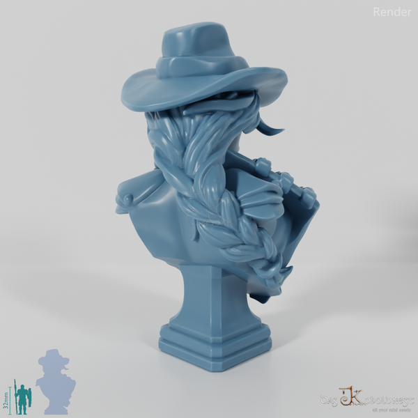 Bust - Dana, vampire hunter with hat