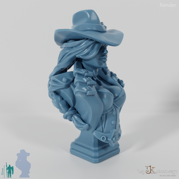 Bust - Dana, vampire hunter with hat