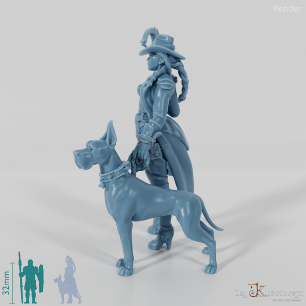 Dana, vampire hunter with dog